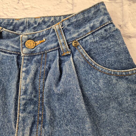 Vintage Jordache Women's Jeans Pleated Tapered Dark Wash sz 26 SEE MEASUREMENTS - Picture 9 of 16